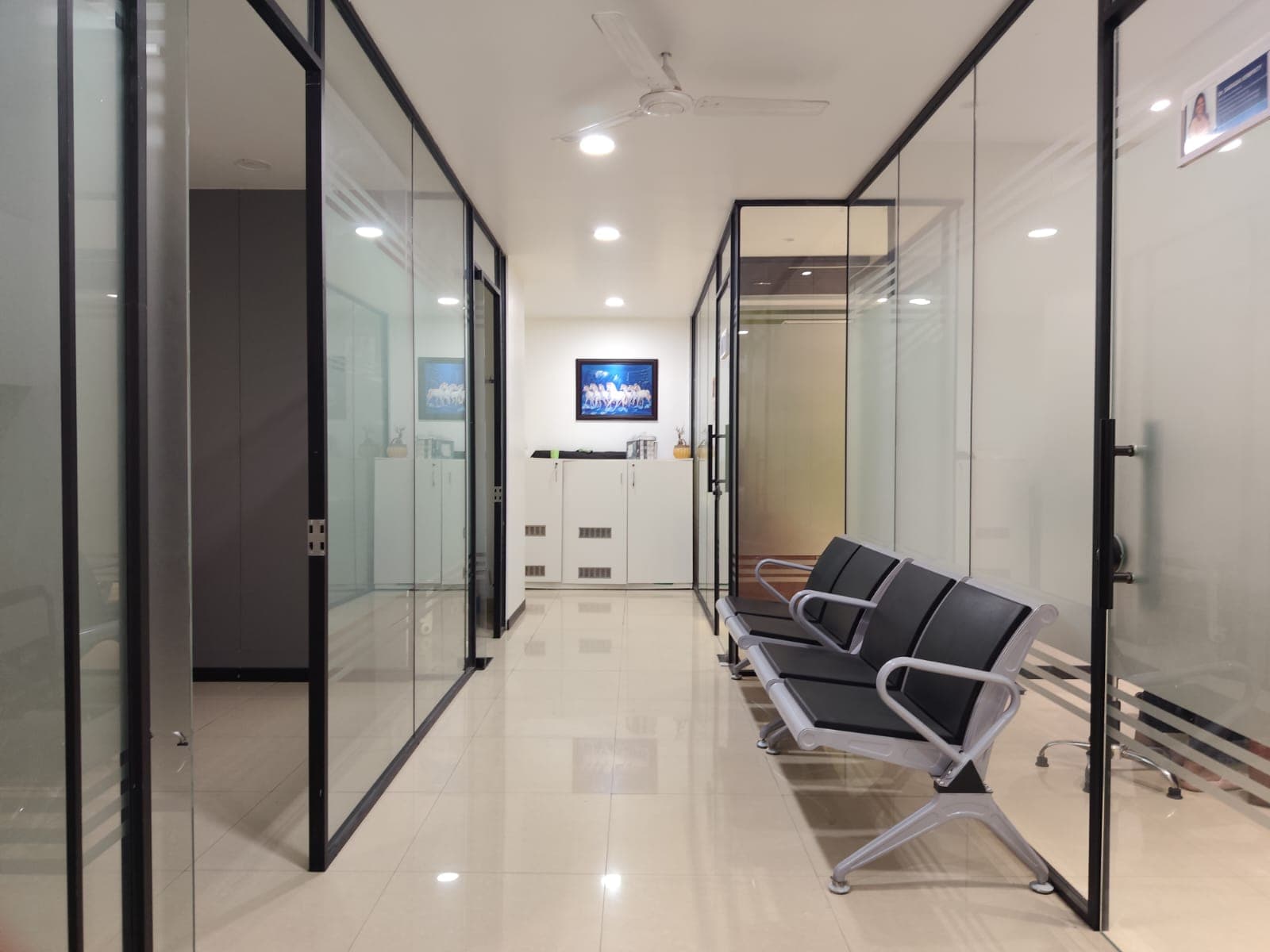 Premium waiting lounge inside Dr Gopi's Specialty Clinics