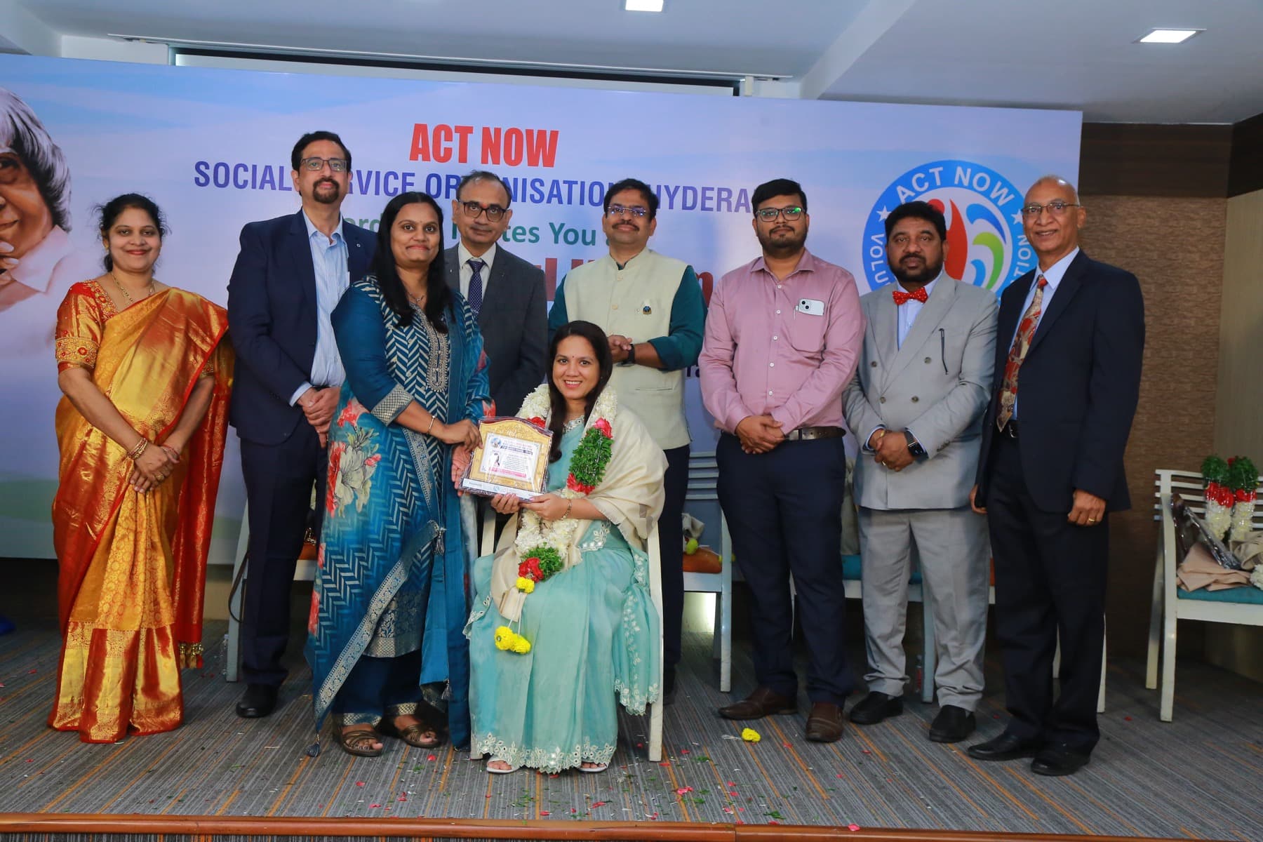 Dr. Sarada Vempaty receiving professional recognition